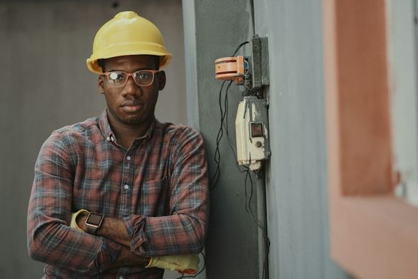 Technician repairing a furnace