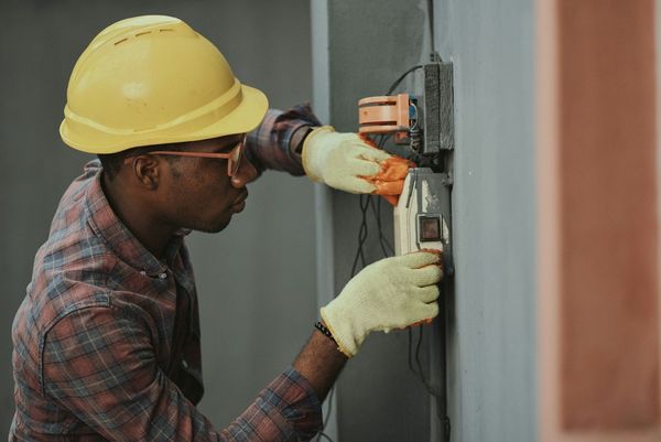 Modern HVAC unit installation